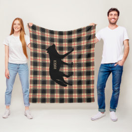 Op maat gemaakte beige buffelplaid wilde coyote-ho fleece deken