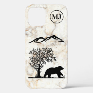 Op maat gemaakte berensilhouet Apple iPhone 12 ste Case-Mate iPhone Case
