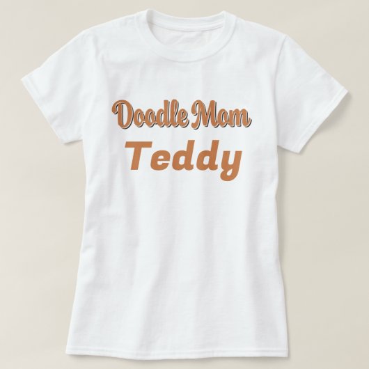 Op maat gemaakte Bernedoodle Doodle Moeder Driekle T-shirt (Design voorkant)