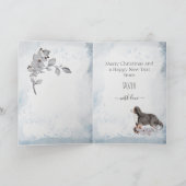 Op maat gemaakte Berner Sennenhond Moeder Kerstmis Feestdagen Kaart (Binnen)