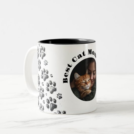 Op maat gemaakte Beste Kat Moeder Ooit Mok met Fot (Voorkant links)