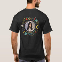 Op maat gemaakte Beste Leraar Ooit Foto T-shirt Ca