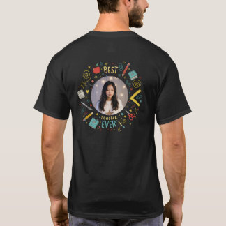 Op maat gemaakte Beste Leraar Ooit Foto T-shirt Ca