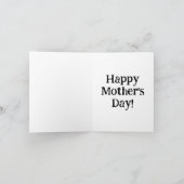 Op maat gemaakte BESTE MOEDER Moederdag Schulpvorm Kaart (Binnen)