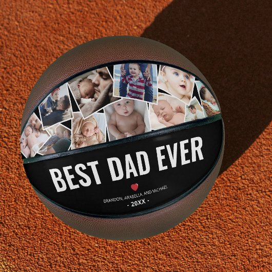 Op maat gemaakte “Beste papa ooit” foto basketbal