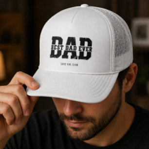 Op maat gemaakte Beste Papa Ooit Truckerhoed Vader Trucker Pet