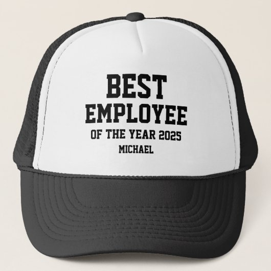 Op maat gemaakte beste werknemer van het jaar awar trucker pet (Voorkant)