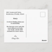 Op maat gemaakte betoverde paardrit ansichtkaart briefkaart (Achterkant)
