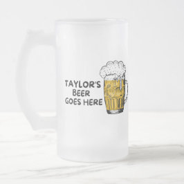Op maat gemaakte bier gaat hier bierliefhebber matglas bierpul