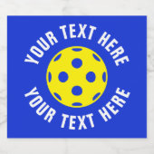 Op maat gemaakte bierfleslabels met pickleball-log bier etiket (Enkel label)