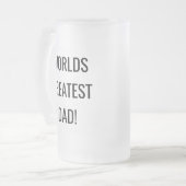Op maat gemaakte bierglas mok voor vader | Vaderda (Voorkant links)