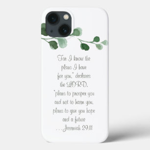 Op maat gemaakte Bijbelvers bloemige shabby chic t Case-Mate iPhone Case