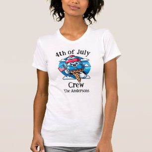 Op maat gemaakte bijpassende familie 4 juli bemann t-shirt