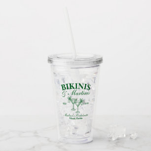 Op maat gemaakte bikinibroekjes en martini's vrijg acryl drinkbeker