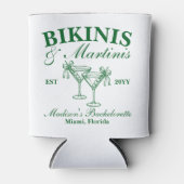 Op maat gemaakte Bikinis en Martinis Afscheidspart Blikjeskoeler (Voorkant)