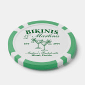 Op maat gemaakte Bikinis en Martinis Afscheidspart Poker Chips (Enkel)