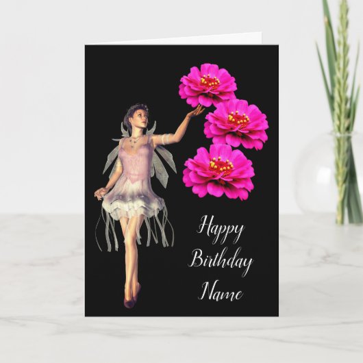 Op maat gemaakte Birthday-Kaart met milde en zinni Kaart (Voorkant)