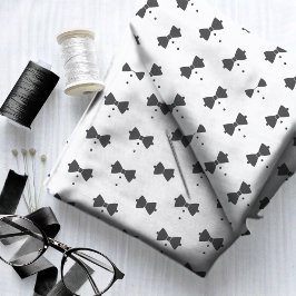 Op maat gemaakte Black Bow Stropdas & Buttonnen ID Stof