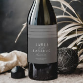 Op maat gemaakte Black Tux bruiloft Dank u ID1090 Wijn Etiket