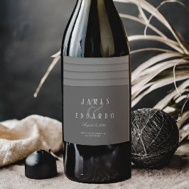 Op maat gemaakte Black Tux bruiloft Dank u ID1090 Wijn Etiket