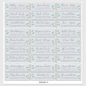 Op maat gemaakte blauwe adreslabels voor trouwgast sticker (Vel)