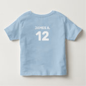 Op maat gemaakte blauwe baby T-shirt (voor- en ach (Achterkant)