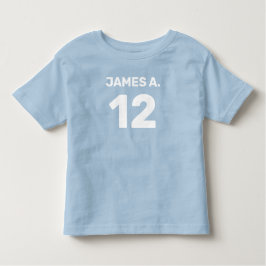 Op maat gemaakte blauwe baby T-shirt (voor- en ach