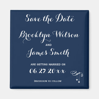 Op maat gemaakte blauwe huwelijksaankondigingsmagn magneet