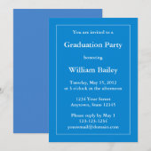 Op maat gemaakte blauwe uitnodiging (Voorkant / Achterkant)