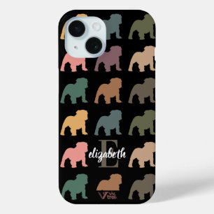 Op maat gemaakte bloem initialen Boho huisdierlief iPhone 15 Case