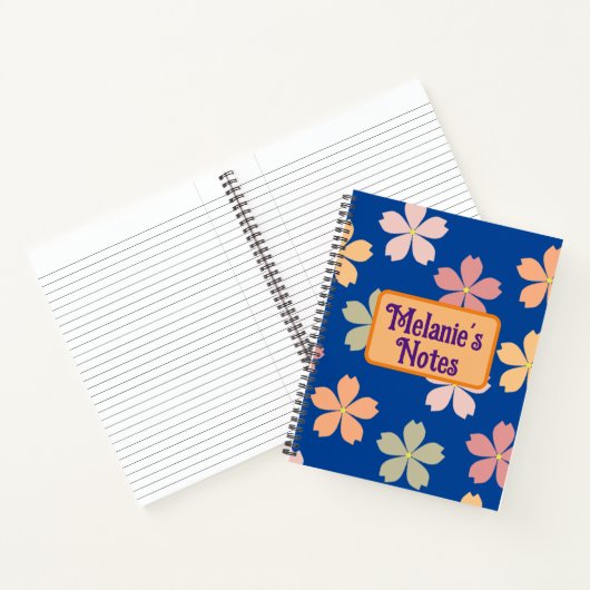 Op maat gemaakte bloem notitieboek (Binnen)