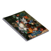 Op maat gemaakte bloemen kunst elegante script gou notitieboek (Rechterzijde)