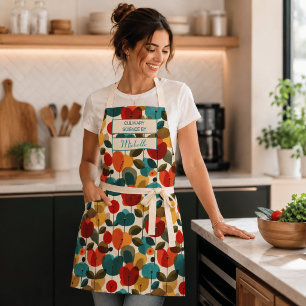 Op maat gemaakte bloemen schort – Culinaire wetens