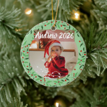 Op maat gemaakte bloemenkind eerste kerst foto