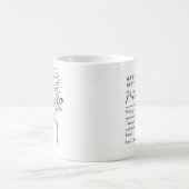 Op maat gemaakte bloemenscript geboortemug cadeau koffiemok (Center)