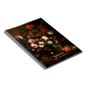 Op maat gemaakte bloemkunst Elegante script gouden Notitieboek (Rechterzijde)