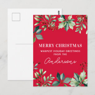 Op maat gemaakte bloemstuk Kerstfeest Briefkaart