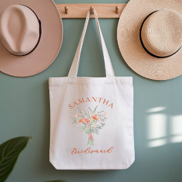 Op maat gemaakte bloemtas voor bruidsmeisje en bru tote bag