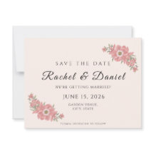 Op maat gemaakte Blush Watercolor Bloemrijke Tuin 