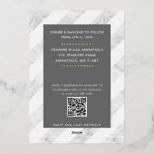 Op maat gemaakte B'nai Mitzvah imitatiegoud script Folie Uitnodiging (Achterkant)