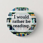 Op maat gemaakte boeken lezen ronde button 5,7 cm (Voorkant)
