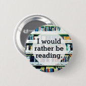 Op maat gemaakte boeken lezen ronde button 5,7 cm (Voorkant /achterkant)