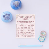 Op maat gemaakte Boho Bloemige Vind de Gast Bingo Flyer (Enkel)