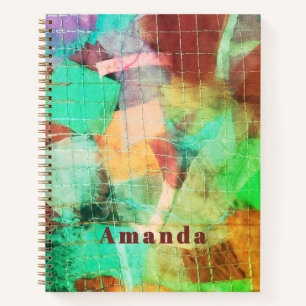 Op maat gemaakte Boho Patchwork Uitzicht Abstract Notitieboek