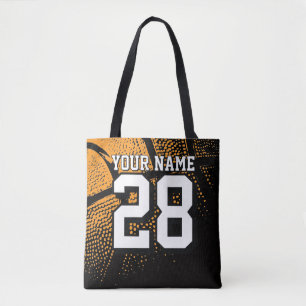 Op maat gemaakte boodschappentas met vintage baske tote bag
