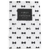 Op maat gemaakte boog Stropdas & Buttonnen Patroon Medium Cadeauzakje (Voorkant)