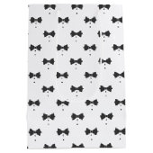 Op maat gemaakte boog Stropdas & Buttonnen Patroon Medium Cadeauzakje (Achterkant)