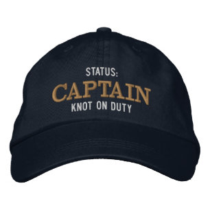 Op maat gemaakte bootkapitein status slogan gebord geborduurde pet