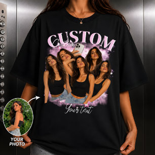 Op maat gemaakte Bootleg Rap Tee Girlfriend Face T-shirt