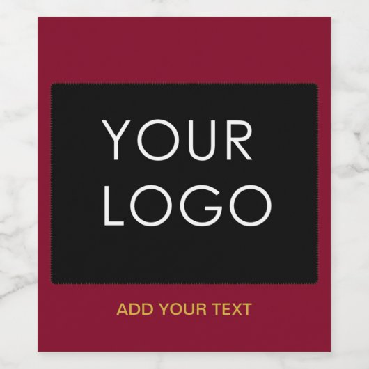 Op maat gemaakte bordeauxrode bedrijf Toevoegen va Wijn Etiket (Enkel label)